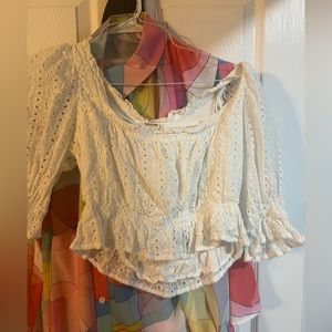 Cute white crop top!